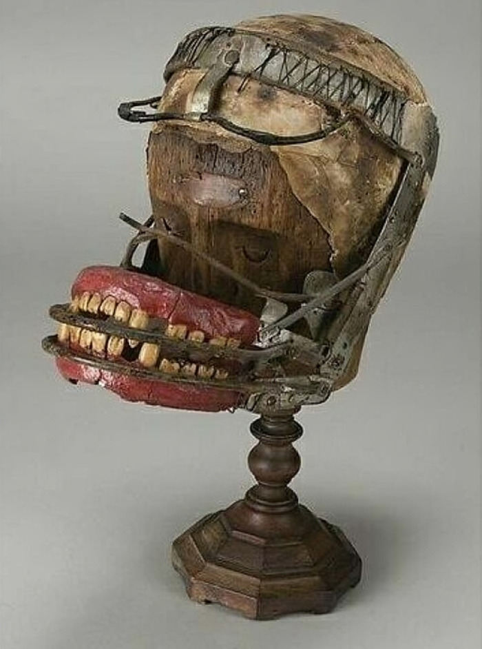 Mechanized Gorilla Teeth And Head Gear Worn By Gorilla Impersonator Ray 'Crash' Corrigan In White Pongo