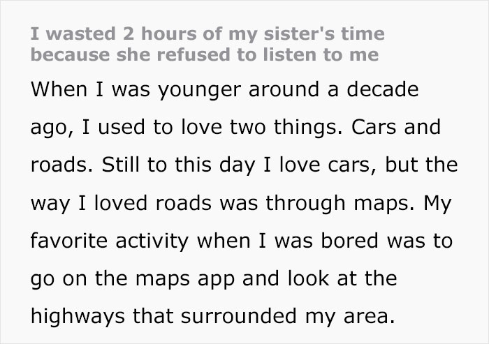 “I Wasted 2 Hours Of My Sister’s Time Because She Refused To Listen To Me” “I Wasted 2 Hours Of My Sister’s Time Because She Refused To Listen To Me”