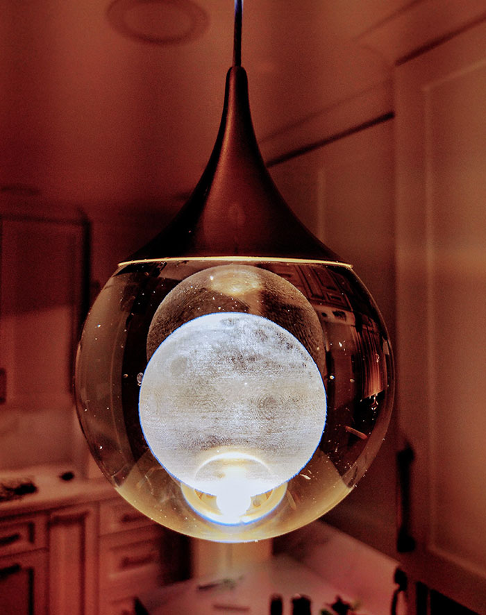 My Mom Just Got These New Lights And It Looks Like They Have The Moon Inside