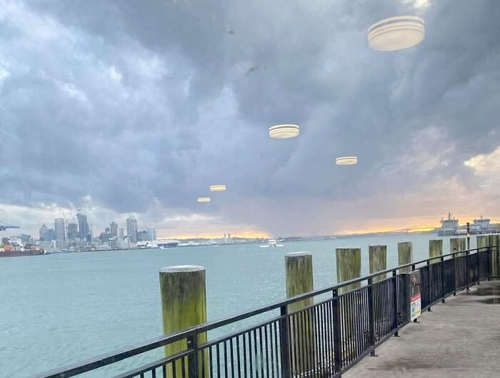 Reflected Lights Look Like An Alien Invasion