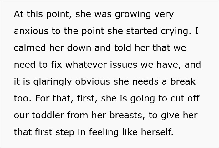 Husband Is Thinking Of Ending His Marriage After His Wife Asks For A Month Off From Being A Mom