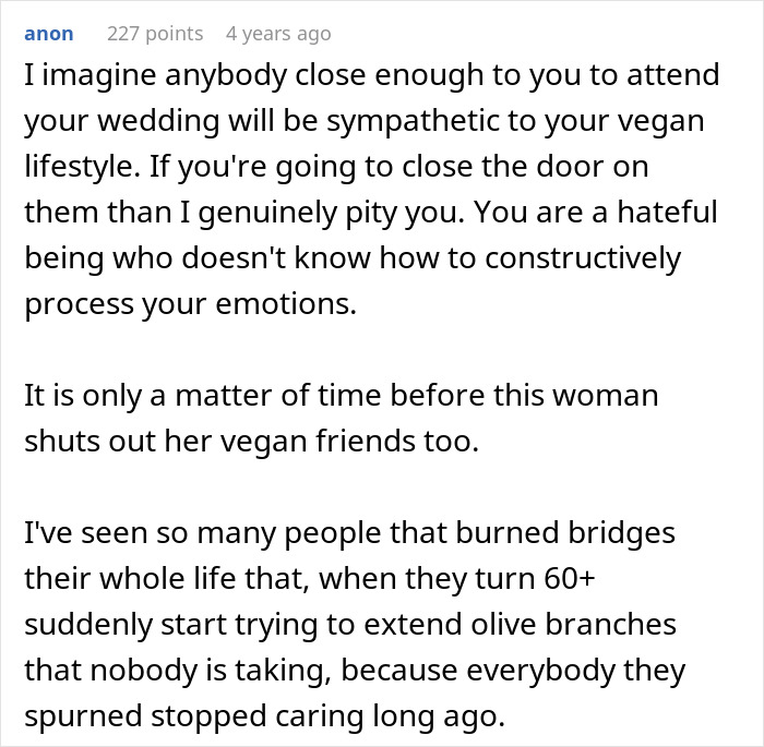 Vegan Bride Uninvites All Meat-Eaters, Goes Viral For All The Wrong Reasons