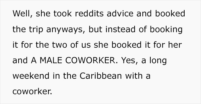 Husband Refuses To Go On A 10-Year-Anniversary Trip With Wife, She Goes With Another Man