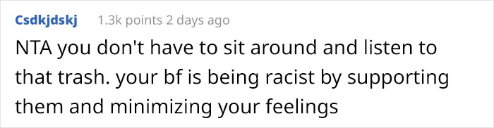 &ldquo;They Weren't Being Racist To You&rdquo;: Guy Defends Racist Family, Ends Up Single