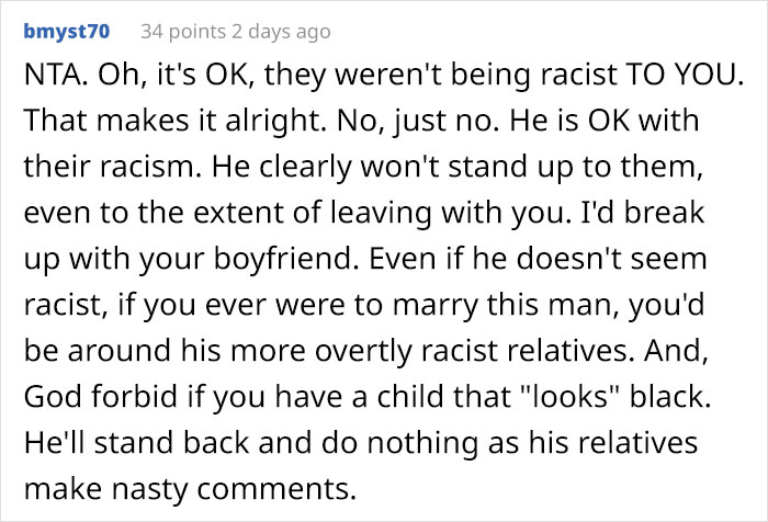 &ldquo;They Weren't Being Racist To You&rdquo;: Guy Defends Racist Family, Ends Up Single
