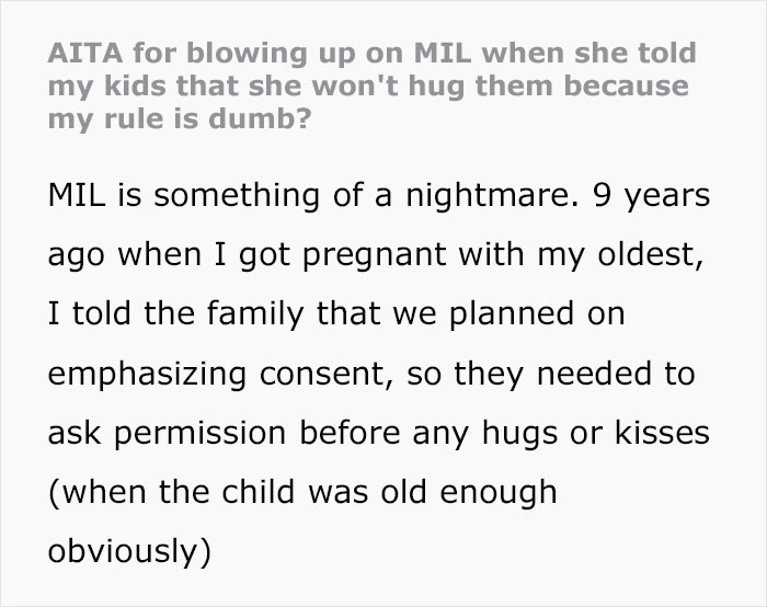 Mother-In-Law Calls Woman&rsquo;s Consent Rules For Her Kids &ldquo;Dumb&rdquo;, Gets Called Out