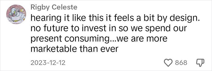 &ldquo;We Can&rsquo;t Afford Anything Else&rdquo;: Woman Explains Why Young People Are Buying Lavish Items