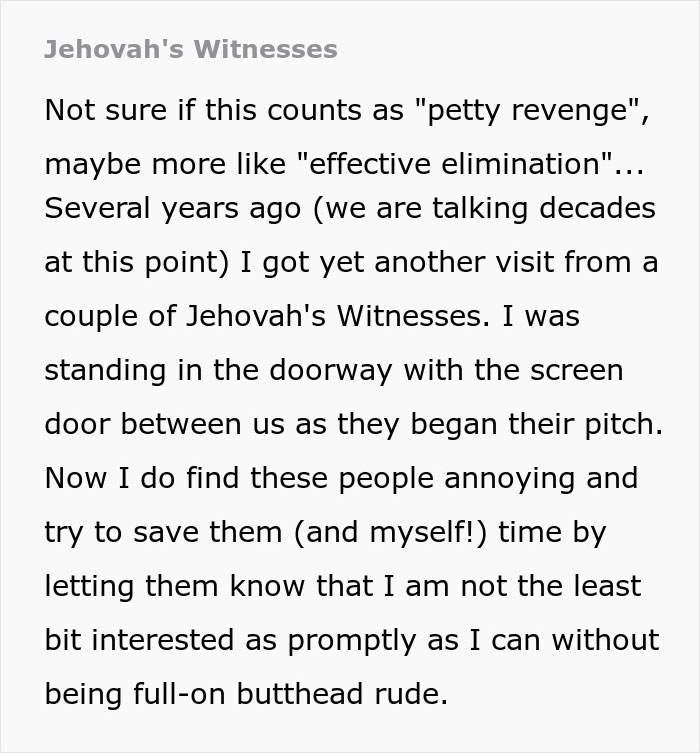 Man Comes Up With A Clever Way To Get Rid Of Jehovah's Witnesses After His Black Cat Comes Up Man Comes Up With A Clever Way To Get Rid Of Jehovah's Witnesses After His Black Cat Comes Up