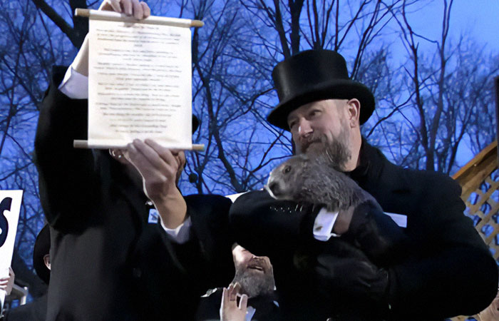 Crowd Witnesses Historic Groundhog Day As Punxsutawney Phil Doesn&rsquo;t See His Shadow