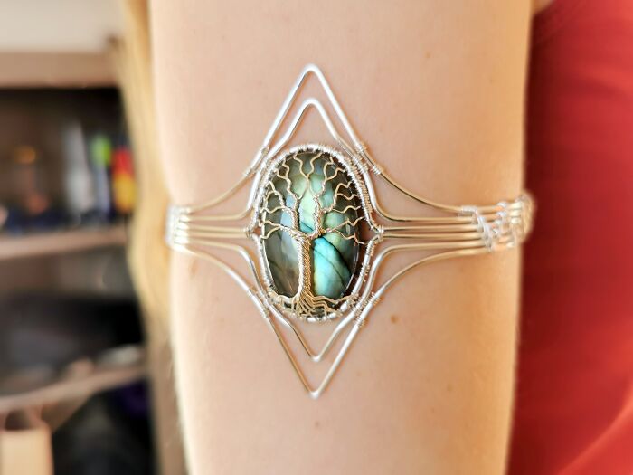 I Made An Elven Tree Armband With Labradorite Gemstone