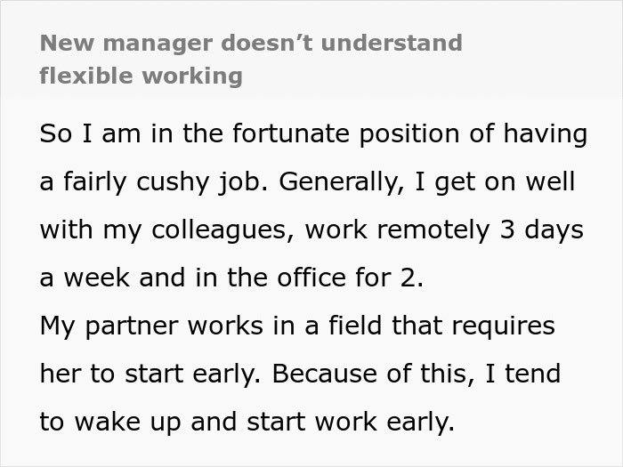 New Manager Pokes At Person Starting And Leaving An Hour Early, Comes To Regret It New Manager Pokes At Person Starting And Leaving An Hour Early, Comes To Regret It