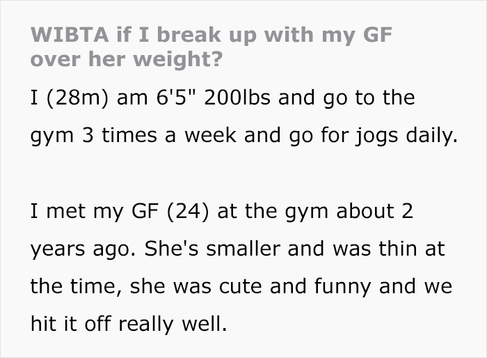 Man Debates Breaking Up: &ldquo;The Thin Girl I Was Attracted To Was Replaced By An Insatiable Blob&rdquo;