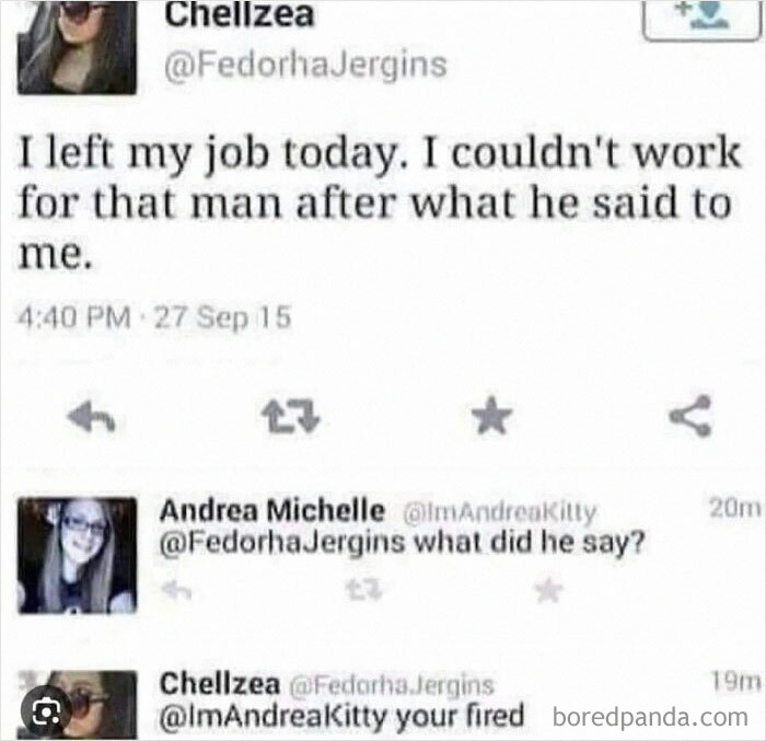 Her Fired? Lol