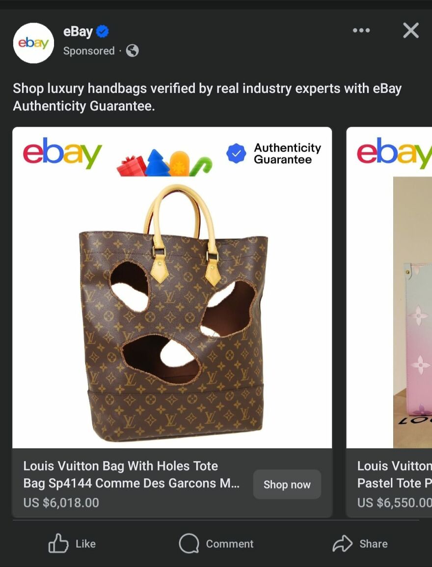 Ain't No Way In Hell I'm Paying Anywhere Near That Much Especially When It Comes With Huge Holes.... It's Supposed To Be A Purse... To Hold Things🥴🥴