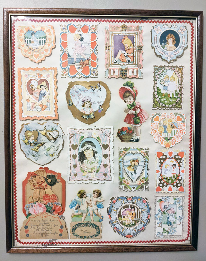 My Grandma Kept And Framed Her Valentine's Cards She Got In Second Grade, Around 1924