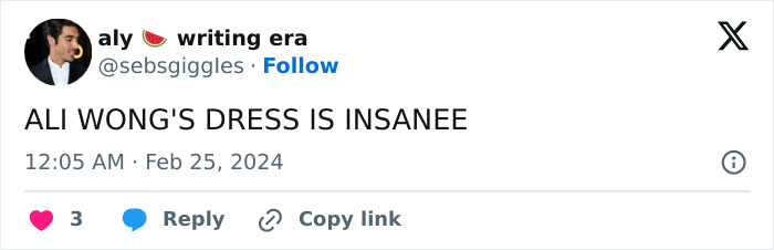 Ali Wong&rsquo;s Dress For The 2024 SAGs Should Have Won Its Own Award