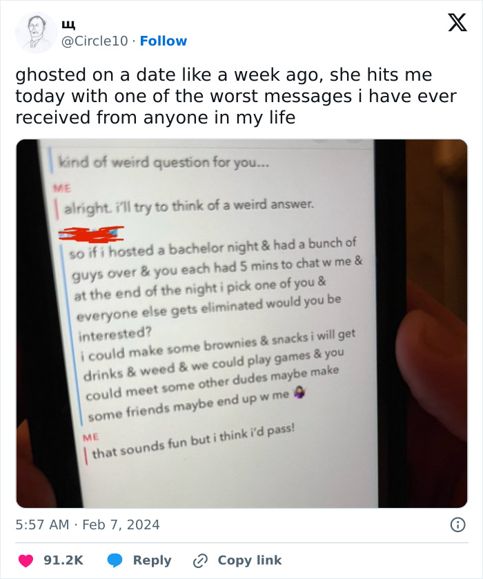 &ldquo;I&rsquo;d Pass&rdquo;: Man Gets Ghosted And Re-Contacted To Get Invited To &ldquo;Bachelorette Night&rdquo;