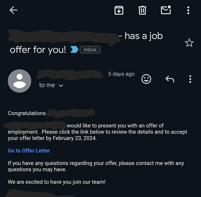Candidate Fails To Confirm Job Offer As Term Specified In The Letter Apparently Included Holidays
