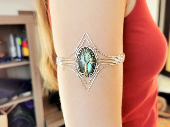 I Made An Elven Tree Armband With Labradorite Gemstone