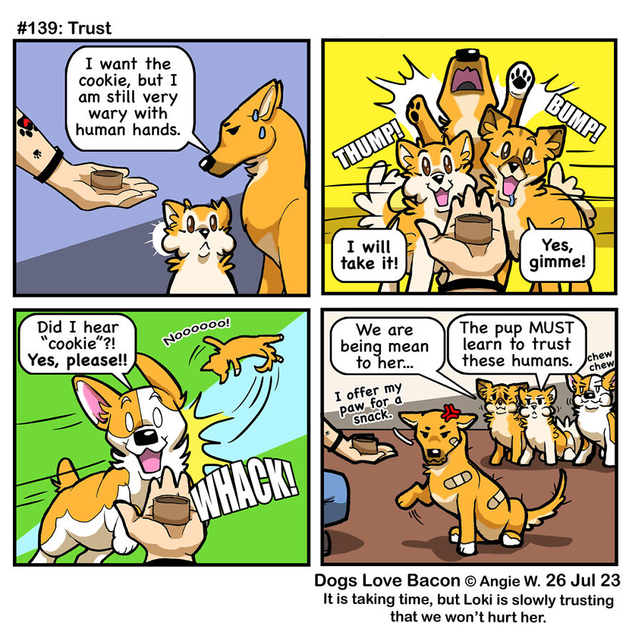 I Draw Comics About The Lives Of Four Rescue Dogs!