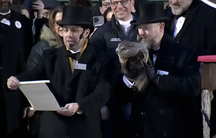 Crowd Witnesses Historic Groundhog Day As Punxsutawney Phil Doesn&rsquo;t See His Shadow