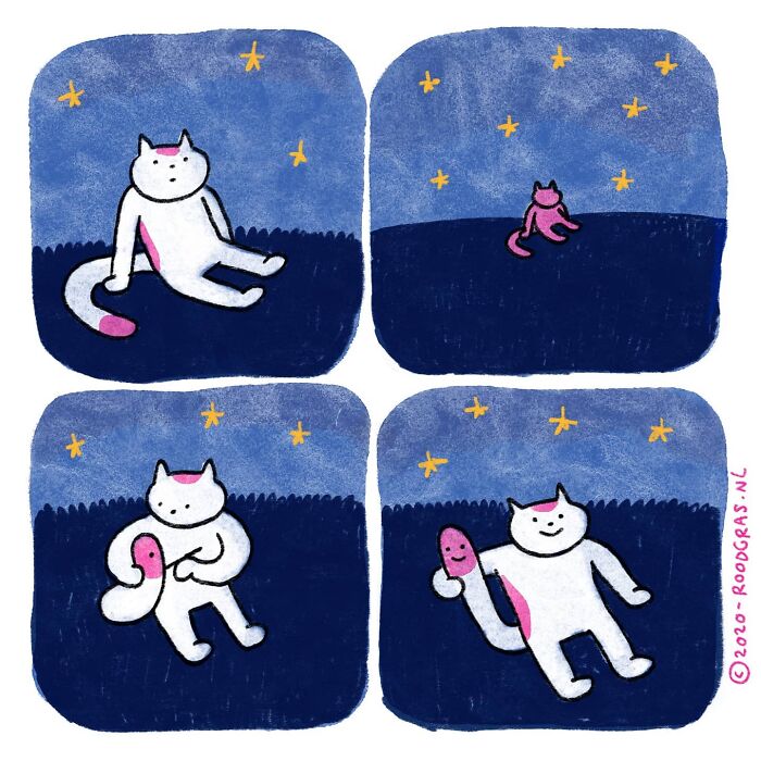 Humorous And Adorable Cat Comic By Pussloose