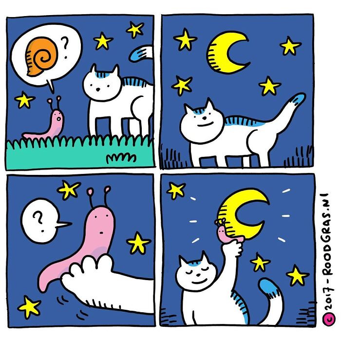 Humorous And Adorable Cat Comic By Pussloose