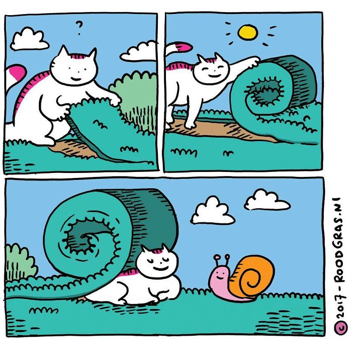 Humorous And Adorable Cat Comic By Pussloose