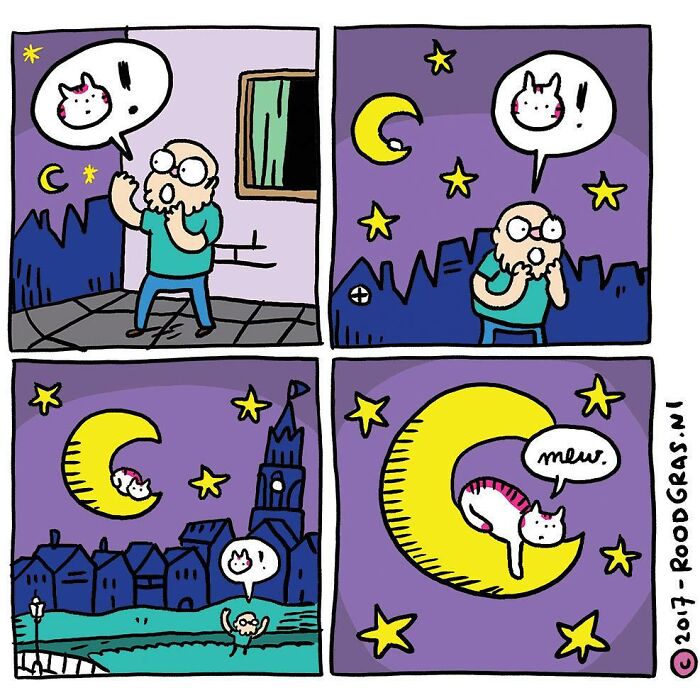 Humorous And Adorable Cat Comic By Pussloose