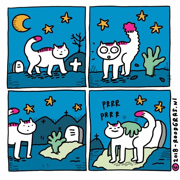 Humorous And Adorable Cat Comic By Pussloose