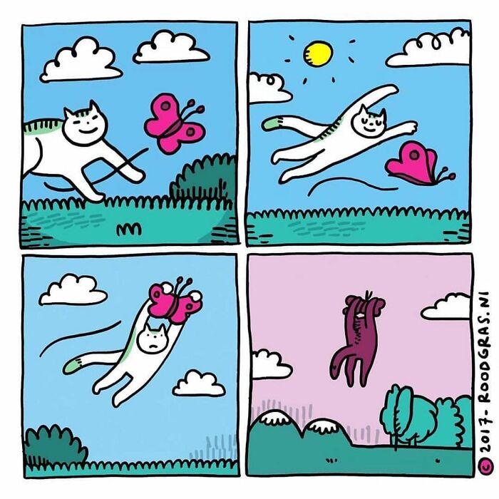 Humorous And Adorable Cat Comic By Pussloose