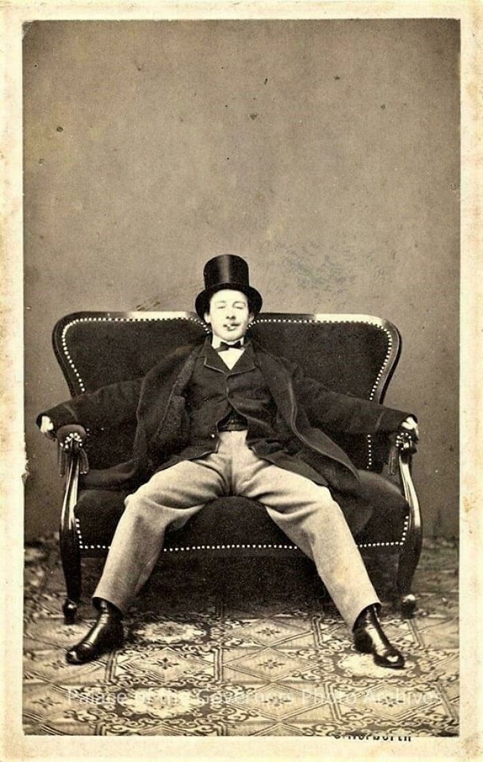 Rudolph Pohorschelek In 1864, Vienna, Austria. Victorian Manspreading…