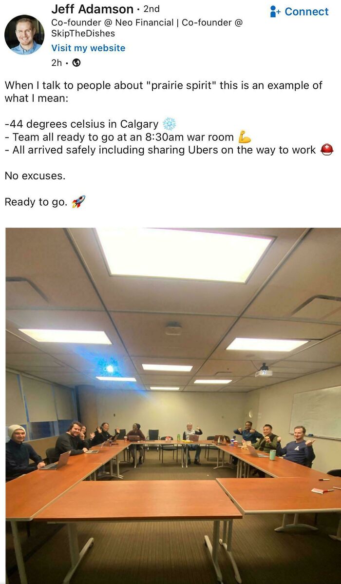 8:30 Am, -44 Degrees And Snowing. Ceos Be Like…