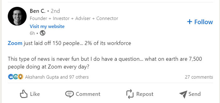 Lay-Off News Is Never Fun But