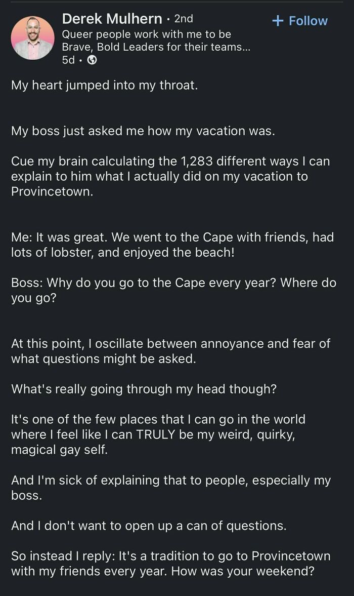 How Do I Know My Boss Is A Homophobe? He Asked Me About My Vacation