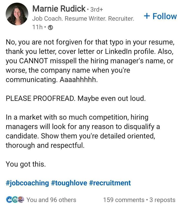 Boomer With Typo In Post Says There's No Excuse For Typos