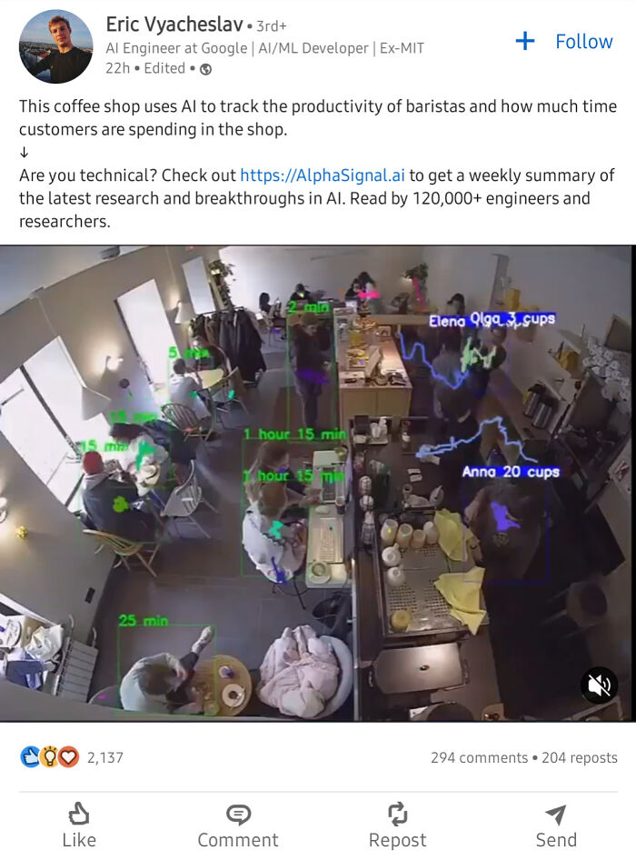 Linkedin Aibro Promotes Creepy Micromanagement