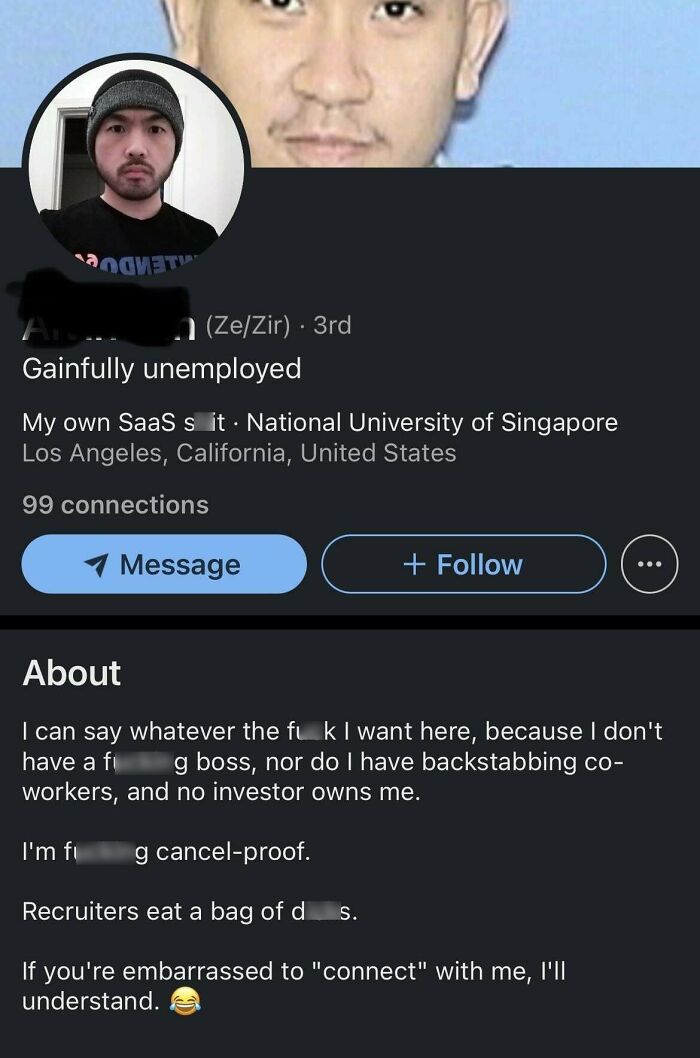 A Gainfully Unemployed Tinder Fuckboy With 200+ Body Count Lmao (Serious)”