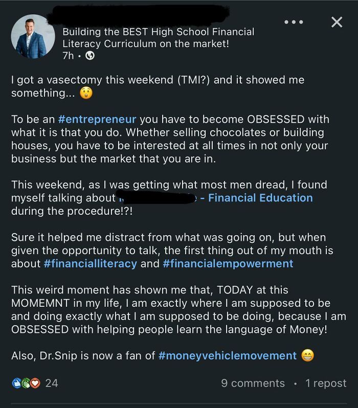 Hey Linkedin I Got A Vasectomy. Here’s How It Relates To Entrepreneurship