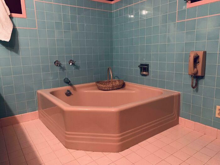 Bathroom At My Friend’s Parents’ House. Check Out That Phone!