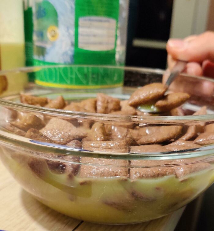 My Friend Eats His Cereal With Orange Juice