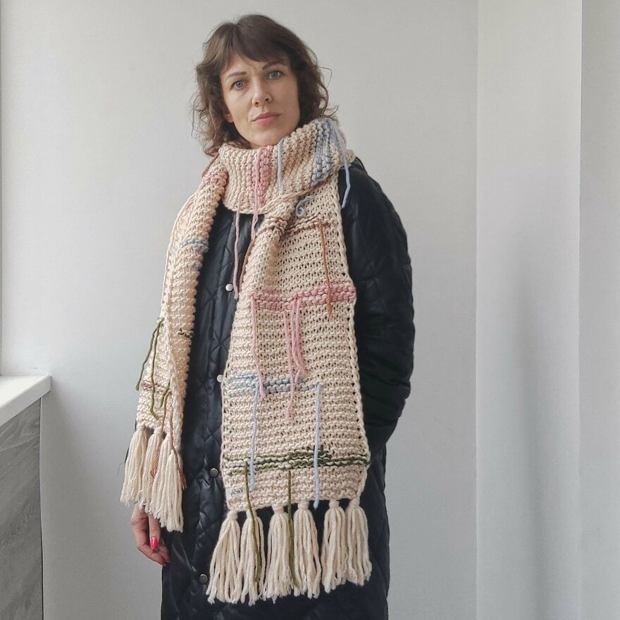 I Knitted This Scarf For My Niece's Birthday. I Wanted To Make Its Design Unusual And Memorable. Do You Think I Succeeded?