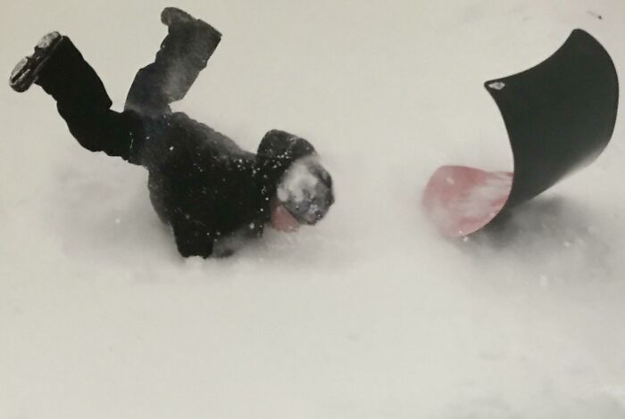 A Picture My Mom Caught Of Me Wiping Out As A Kid
