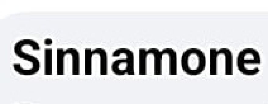 Text "Sinnamone" showcasing hilariously unfortunate names given by parents.