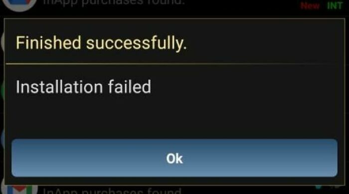 Installation Failed Successfully