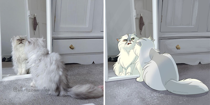 Artist Creates Adorable ‘Disney-Fied’ Pics Of Pets (New Pics)