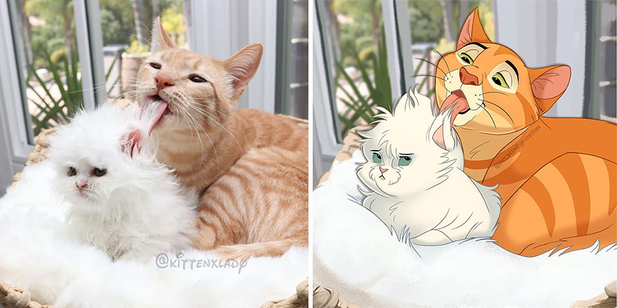 Artist Creates Adorable ‘Disney-Fied’ Pics Of Pets (New Pics)