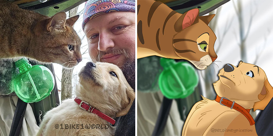 Artist Creates Adorable ‘Disney-Fied’ Pics Of Pets (New Pics)