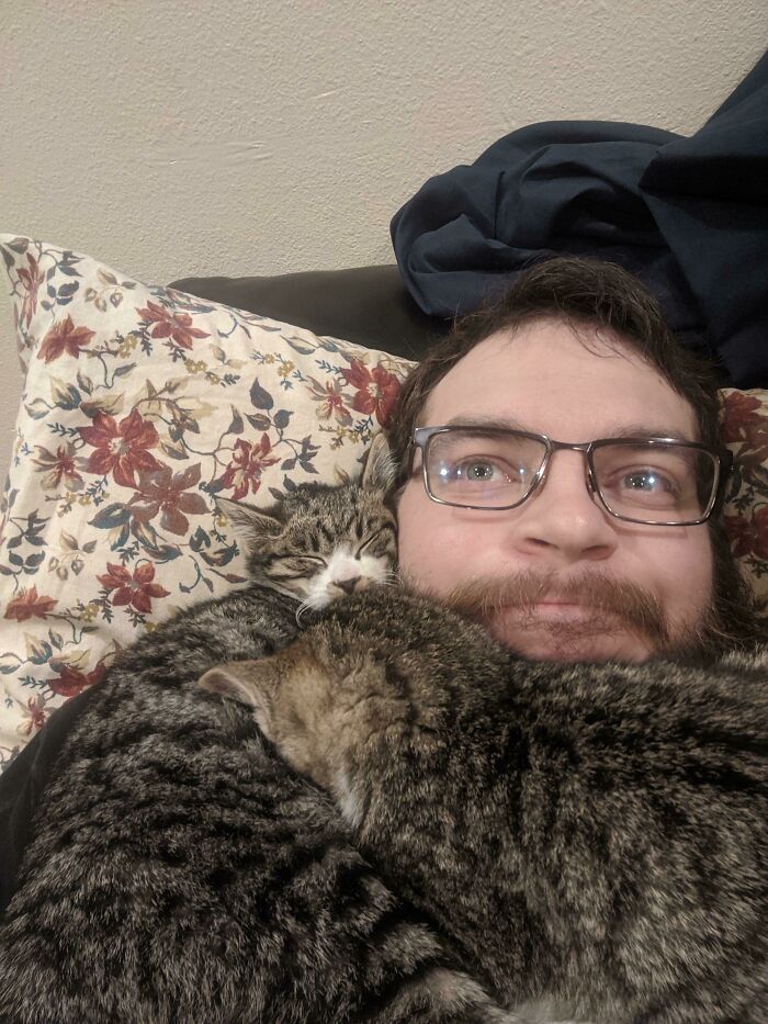 Today, I Adopted Two 8 Week Old Kittens Who Are Brothers. I Originally Applied For One But When I Got The Call About Being Accepted To Adopt, I Was Asked If I Wanted To Adopt The Brothers Together Because The People Adopting His Brother Backed Out. Meet Kingston And Derby!