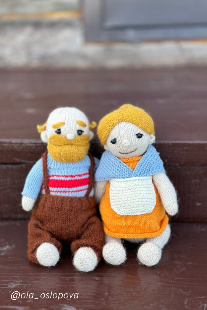 Grandpa And Grandma Knitting Pattern I Created (6 Pics)